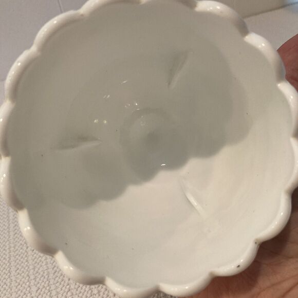 Vintage Indiana Glass Teardrop Milk Glass Footed 7" Goblet Chalice Vase Compote - Picture 9 of 11